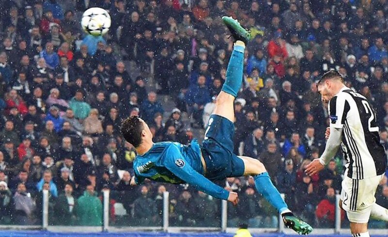 Cristiano Ronaldo marca un gol de chilena en la final de la Champions League