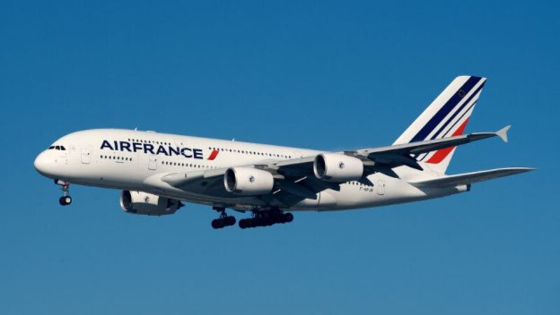 Un avión de Air France en pleno vuelo