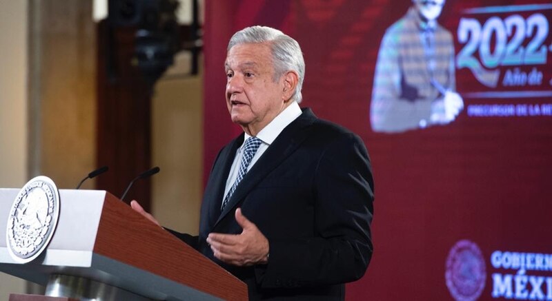 El presidente Andrés Manuel López Obrador durante una conferencia de prensa en Palacio Nacional.