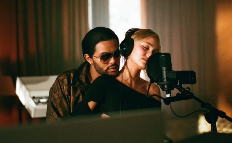 The Weeknd y Ariana Grande en el estudio de grabación