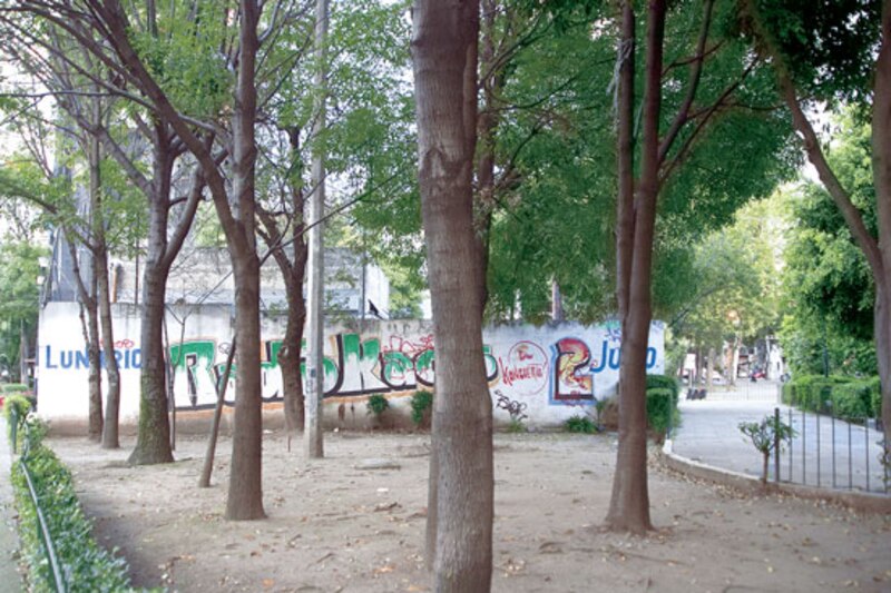 Parque con graffiti