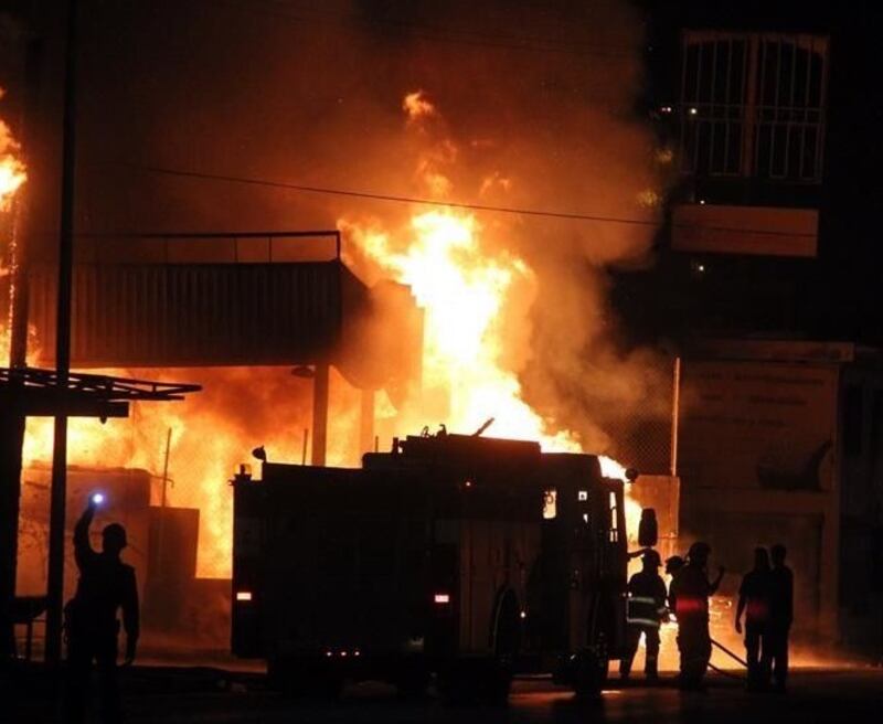 Incendio en un edificio
