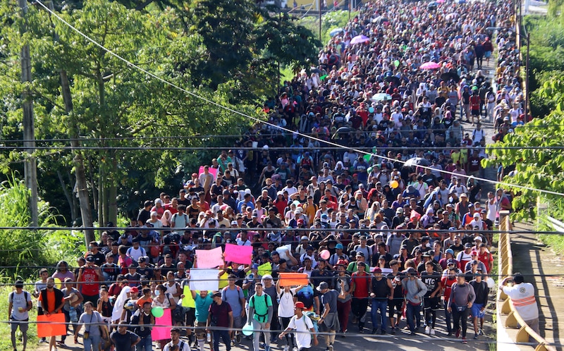 Multitudinaria marcha de migrantes venezolanos en Colombia