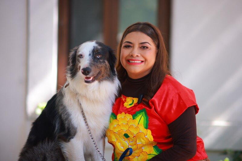 Mujer con perro