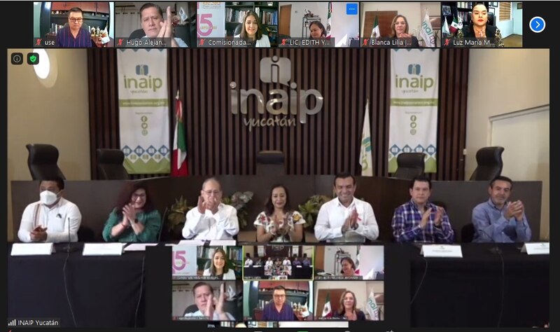 Sesión pública del pleno del INAIP Yucatán