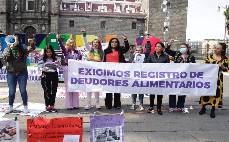 Protesta contra deudores alimentarios en México