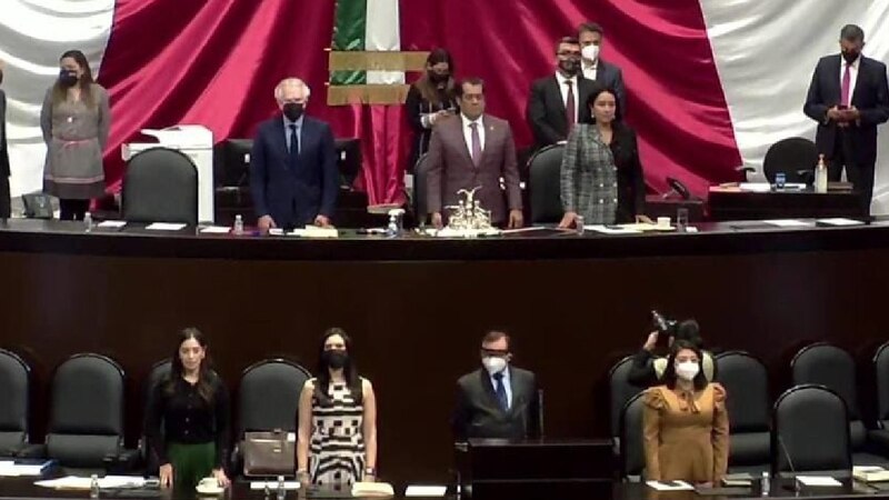 Diputados mexicanos guardan un minuto de silencio por las víctimas del COVID-19