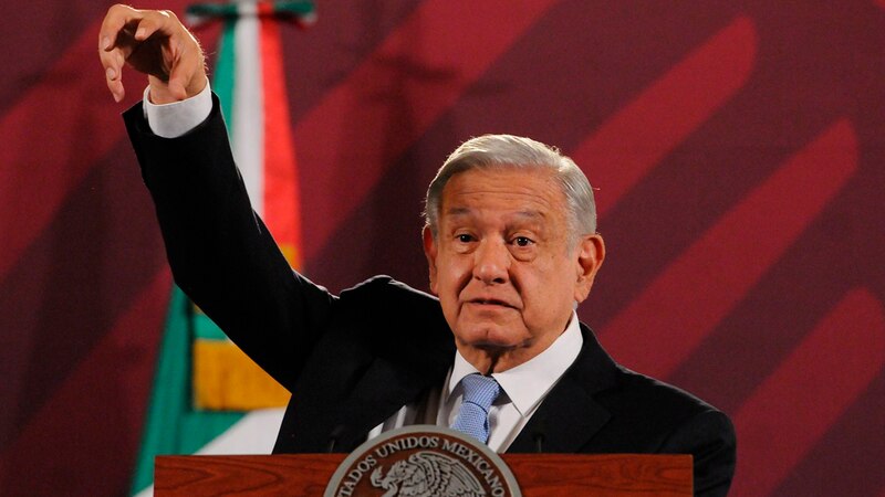 El presidente Andrés Manuel López Obrador durante una conferencia de prensa.