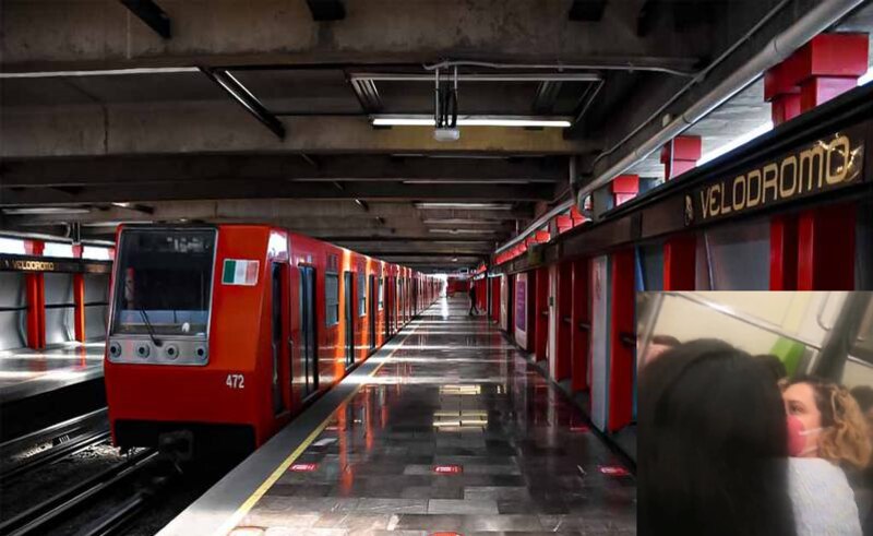 Captan a mujer acosando a hombre en vagón del Metro de la CDMX