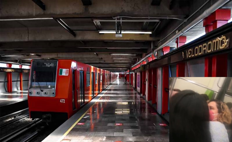 Captan a mujer acosando a hombre en vagón del Metro de la CDMX