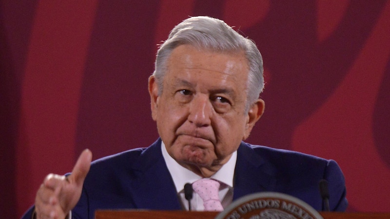 El presidente Andrés Manuel López Obrador durante una conferencia de prensa.