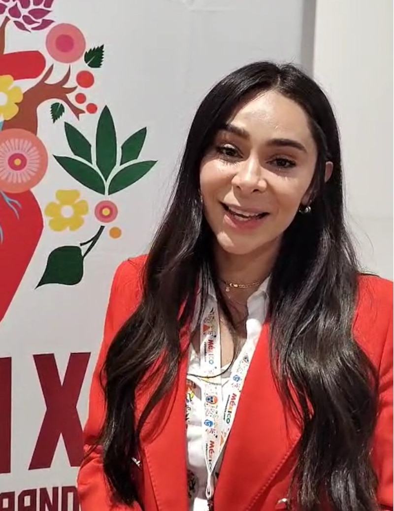 Retrato de Damaris Moreno, directora de Desarrollo Económico e Innovación de la Alcaldía Álvaro Obregón, durante su participación en el Tianguis Turístico