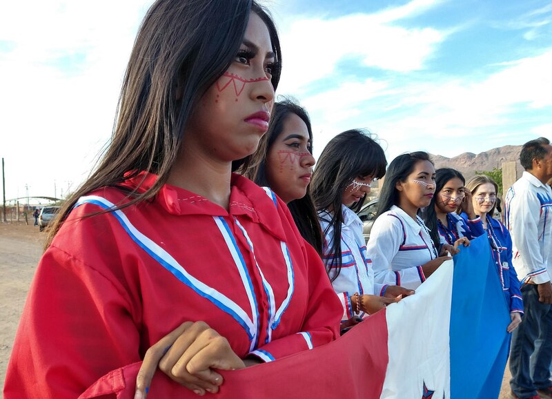 Mujeres indígenas en una protesta