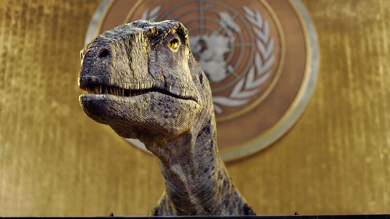 Dinosaurio en la ONU