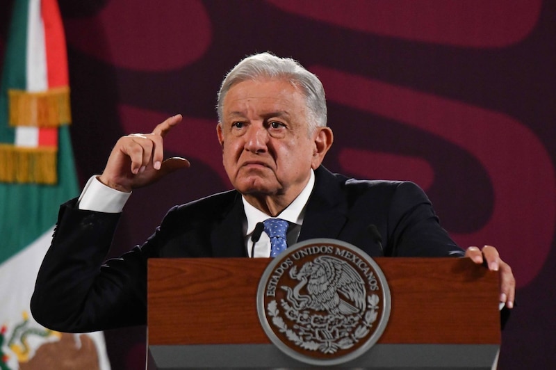 El presidente Andrés Manuel López Obrador durante una conferencia de prensa.