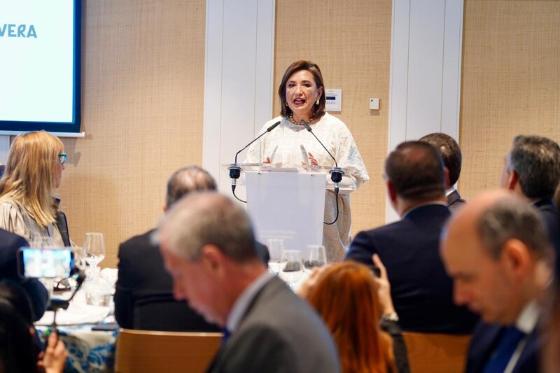 La presidenta de la Comunidad de Madrid, Isabel Díaz Ayuso, durante un discurso en un acto público.