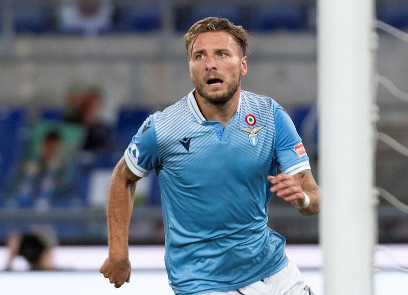 El jugador de fútbol Lorenzo Insigne en acción durante un partido de la Serie A italiana.