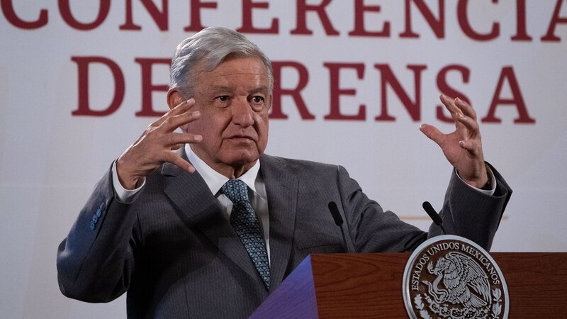 El presidente Andrés Manuel López Obrador durante una conferencia de prensa.