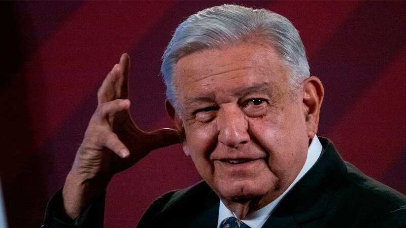 El presidente Andrés Manuel López Obrador durante una conferencia de prensa.