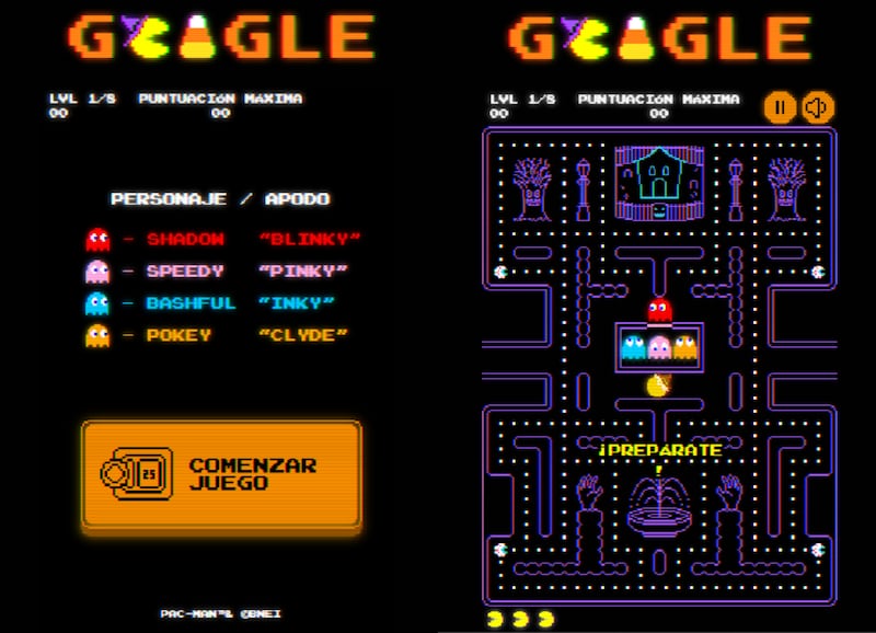 Como celebración al Día de Brujas, Google trae de regreso a Pac-Man; esta vez, en versión spooky.