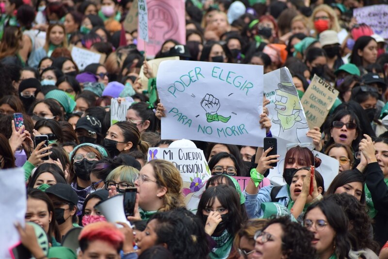 Protesta por el derecho al aborto en Argentina