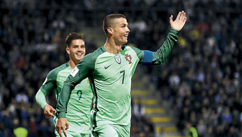 Cristiano Ronaldo celebra un gol con la selección portuguesa