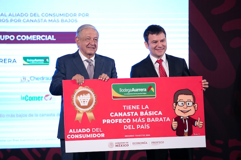 Title:
AMLO y Ricardo Sheffield, titular de Profeco, presentan la canasta básica más barata del país