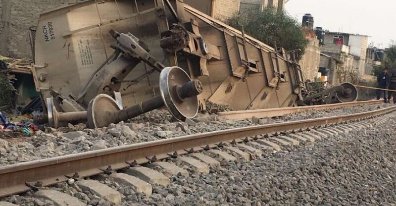 Accidente de tren en México deja varios heridos