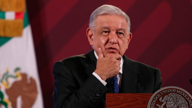 El presidente Andrés Manuel López Obrador durante una conferencia de prensa.