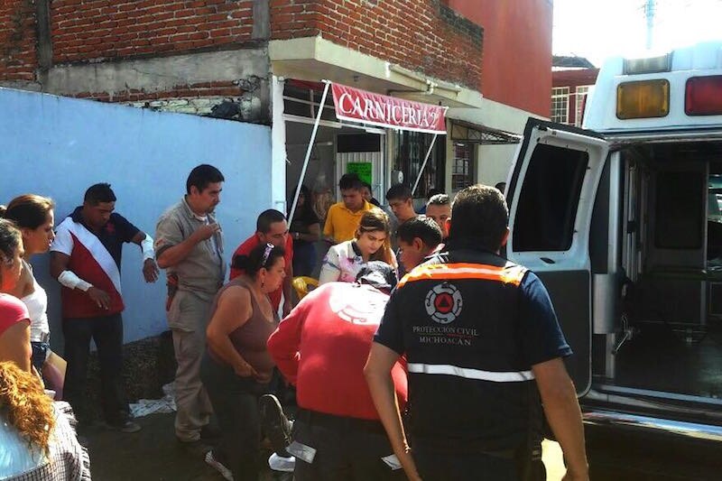 Accidente en una carnicería deja varios heridos