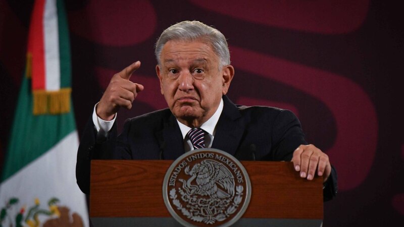 El presidente Andrés Manuel López Obrador durante una conferencia de prensa.