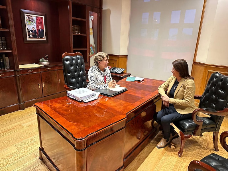 Reunión de trabajo entre la Secretaria de Educación Pública, Leticia Ramírez Amaya, y la Directora General del Instituto Nacional de Bellas Artes y Literatura, Lucina Jiménez López.
