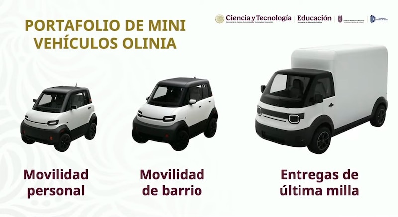 En la conferencia mañanera se presentaron los posibles diseños de los mini vehículos eléctricos que se pretenden armar con el proyecto de la armadora mexicana Olinia.