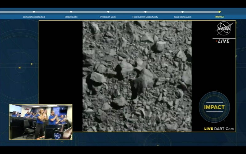 Impacto de la nave espacial DART contra el asteroide Dimorphos