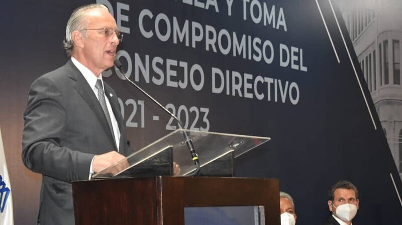 El presidente del Consejo Directivo de la CGTP, Gerónimo López Sevillano, durante su discurso en la juramentación del cargo.