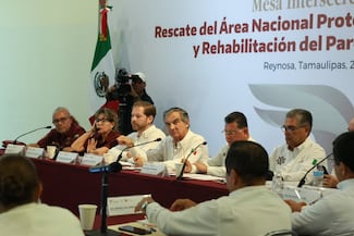 Américo Villarreal supervisa avances de la estrategia para el rescate de la Laguna Escondida
