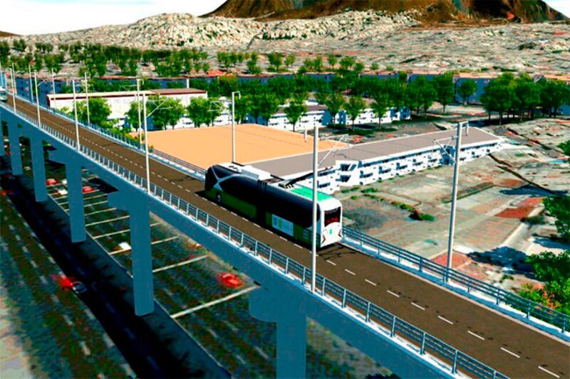 Nuevo puente vehicular en la ciudad de Santiago de Chile