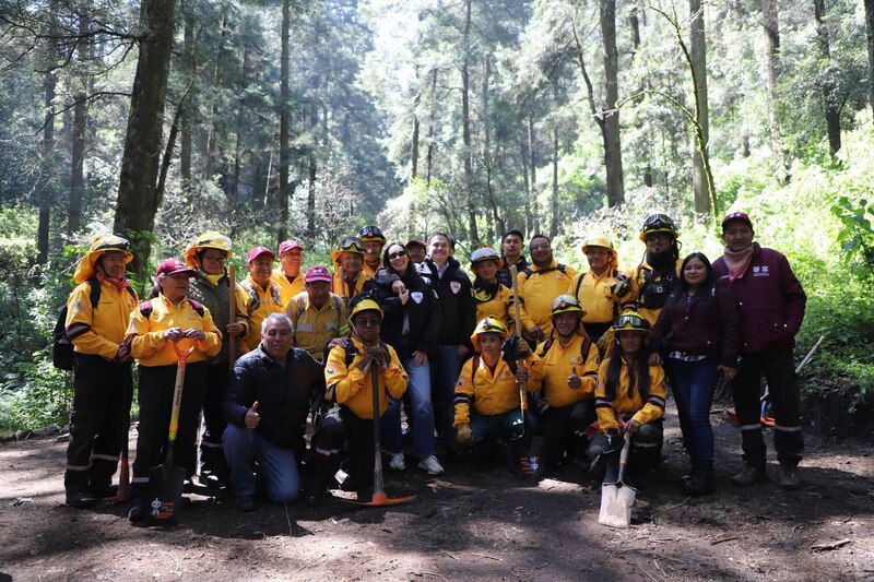 Brigada de voluntarios contra incendios forestales