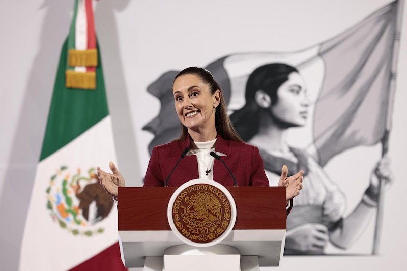 Claudia Sheinbaum durante la conferencia matutina