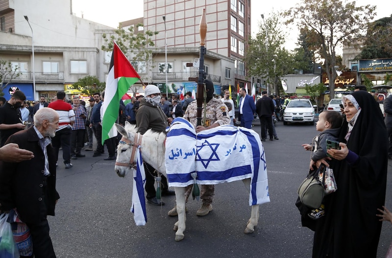 Iráníes protestan contra Israel