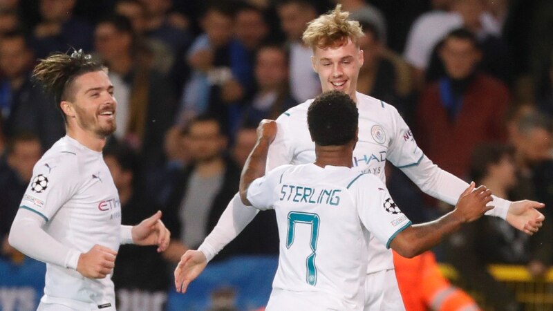 El Manchester City celebra su victoria en la Liga de Campeones