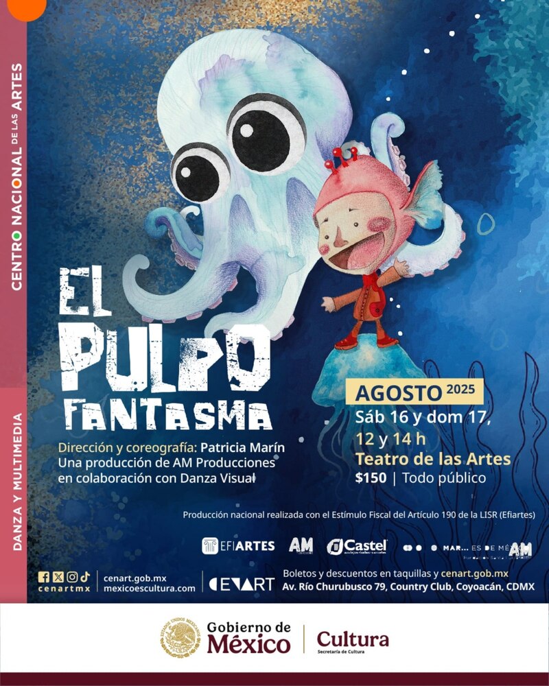 Cartel oficial de la obra "El Pulpo fantasma"