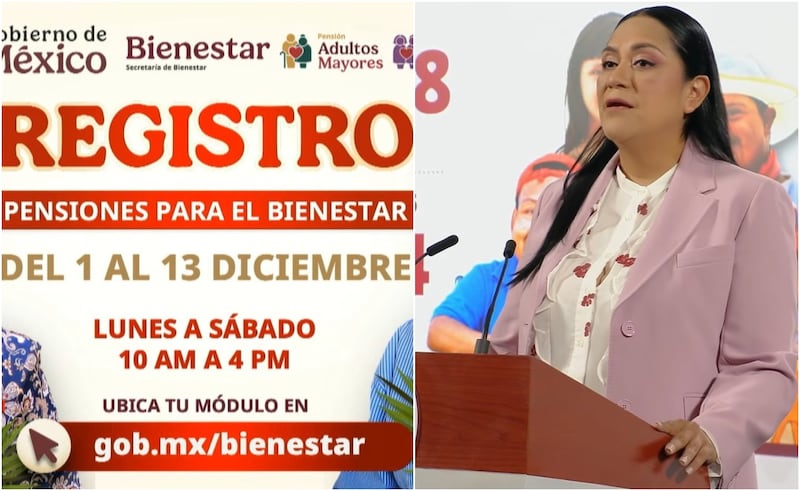 Ariadna Montiel Reyes, Pensiones Secretaría de Bienestar, Ariadna Montiel Reyes informó que del 1 al 13 de diciembre se realizará el registro para nuevos beneficiarios, con atención de lunes