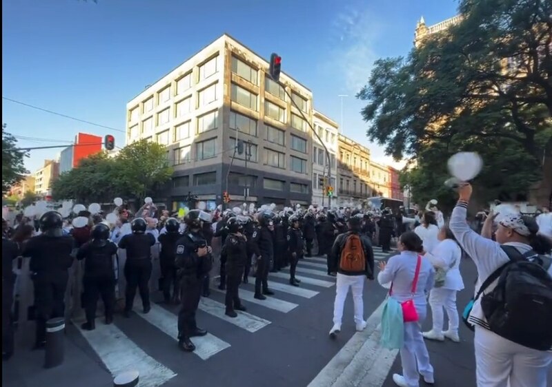 Protesta de enfermeras en México