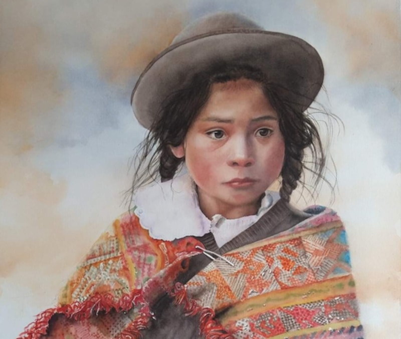 Retrato de una niña indígena