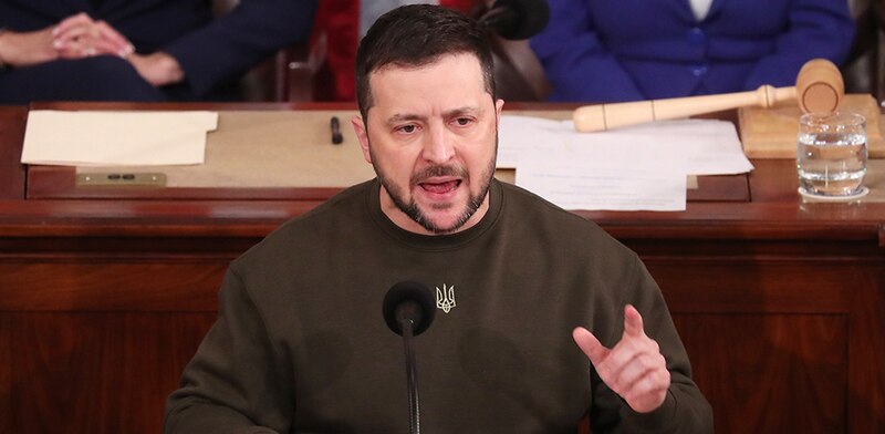 El presidente ucraniano, Volodymyr Zelensky, pronuncia un discurso ante el Congreso de los Estados Unidos.