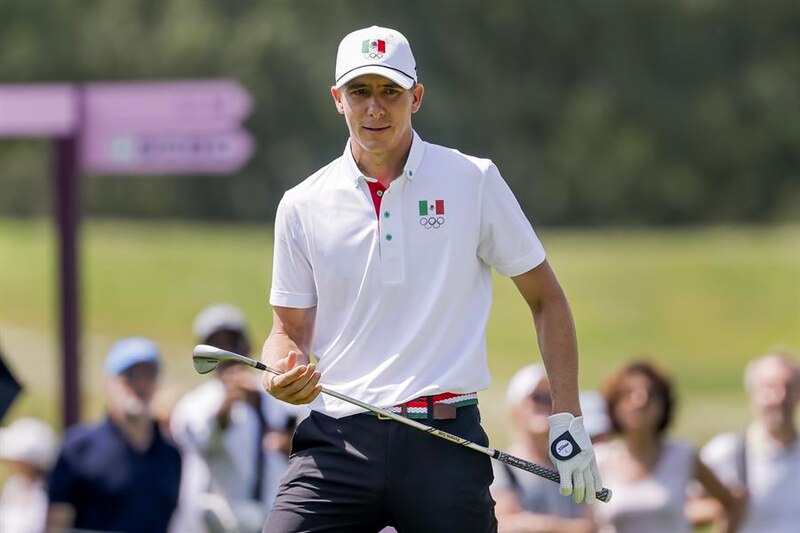 El golfista mexicano Abraham Ancer durante los Juegos Olímpicos de Tokio 2020
