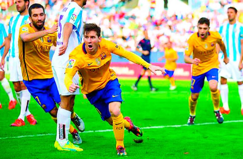 Lionel Messi celebra un gol