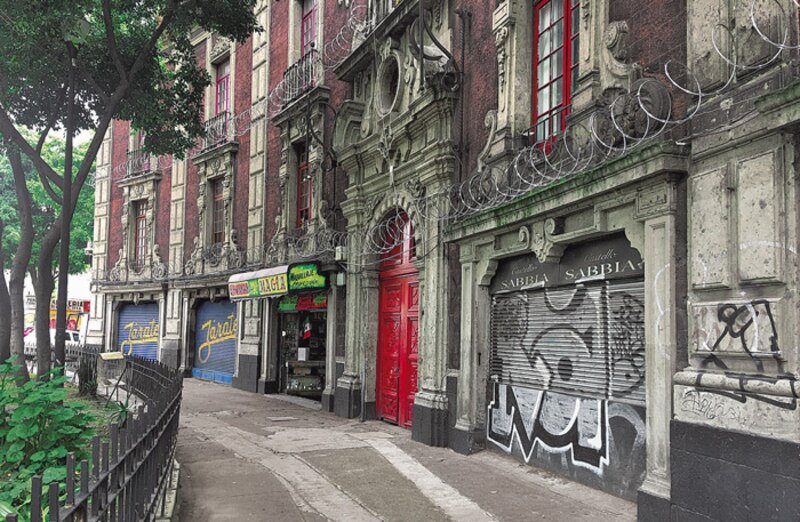 Edificio histórico en el centro de la Ciudad de México