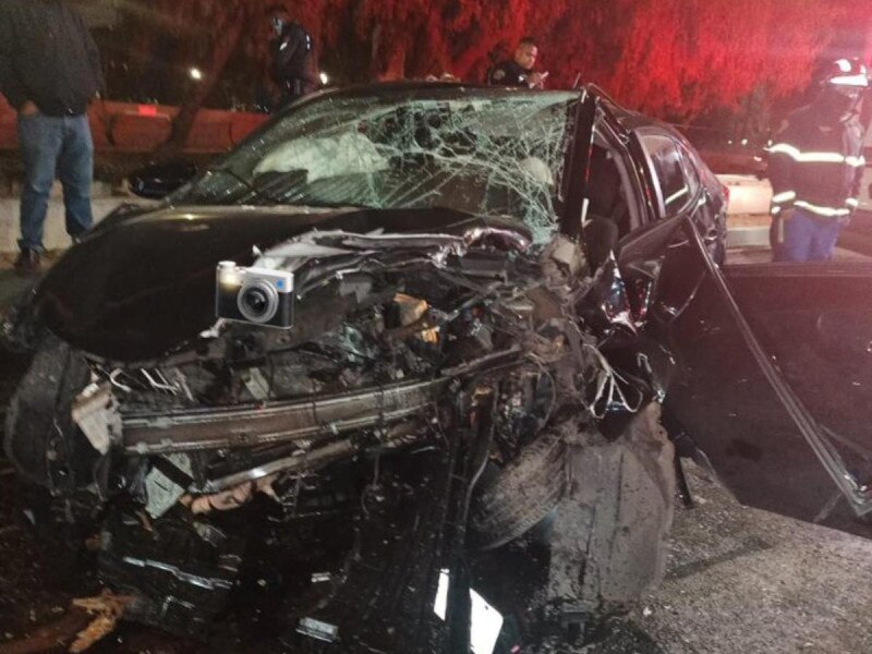 Accidente de coche en la ciudad